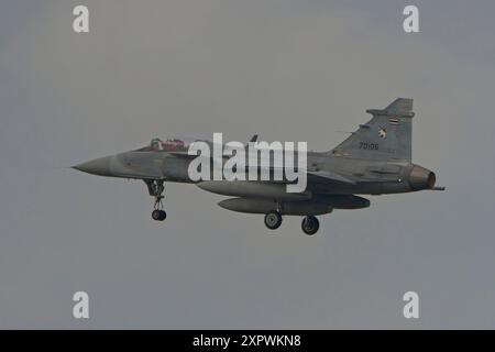 DARWIN, AUSTRALIA - 18 LUGLIO 2024: Royal Thai Air Force JAS 39 Gripen partecipa all'esercitazione Pitch Black in Australia. Foto Stock