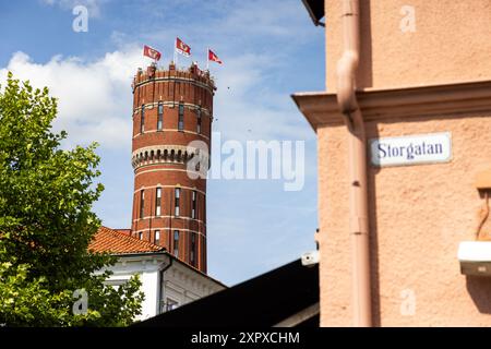Gamla vattentornet (in inglese: Old Water Tower) nella città di Kalmar, Svezia. Foto Stock