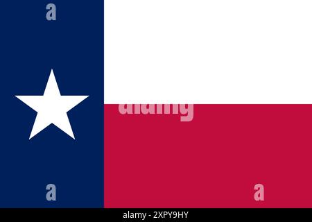 Bandiera dello stato del Texas. Illustrazione vettoriale Illustrazione Vettoriale