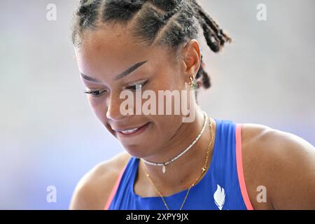 Saint Denis, Francia. 7 agosto 2024. Marie-Julie Bonnin di Francia, atletica leggera, Pole Vault Final durante i Giochi Olimpici di Parigi 2024 il 7 agosto 2024 allo Stade de France di Saint-Denis vicino Parigi, Francia - foto Frederic Chambert/Panoramic/DPPI Media Credit: DPPI Media/Alamy Live News Foto Stock