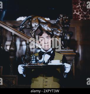 Welle Wahnsinn, deutsche TV serie, ZDF, 1983, Szene: Dieter Hallervorden als Butler Foto Stock