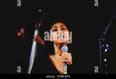 Jazz Fest Berlin, Philharmonie, 1989, Auftritt der amerikanischen Jazz Sängerin Abbey Lincoln Foto Stock