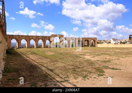 Jerash in Giordania - 7 maggio 2024: Rovine romane nella città giordana di Jerash, Museo Archeologico - ippodromo Foto Stock