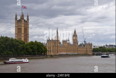 Londra, Regno Unito. 7 agosto 2024. Case del Parlamento, giorno vewCredit: Vuk Valcic/Alamy Foto Stock