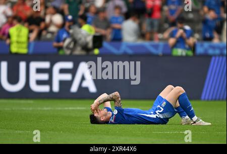 Michael Folorunsho (Hellas Verona) in azione durante la partita UEFA 2024 EUROÕs Round of 16 tra Svizzera e Italia, Stadio Olimpico, 29 giugno 2024 con: Michael Folorunsho (Hellas Verona) dove: Berlino, Germania quando: 29 giugno 2024 credito: Anthony Stanley/WENN Foto Stock