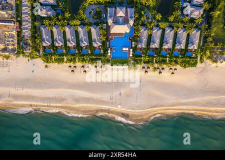 Vista aerea della spiaggia non Nuoc di da Nang, Vietnam Foto Stock