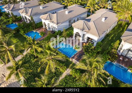 Vista aerea della spiaggia non Nuoc di da Nang, Vietnam Foto Stock