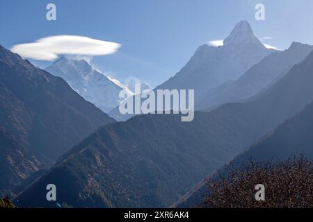 Mt Everest e Ama Dablam Foto Stock