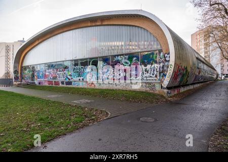 Skatepark Pragfriedhof a Stoccarda, Baden-Württemberg, Germania Foto Stock