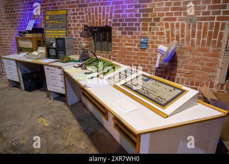 Mondo dei tram Stoccarda, Strassenbahnwelt Stoccarda, Museo di Stoccarda, Baden-Württemberg, Germania Foto Stock