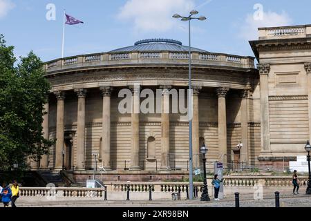 Vista generale (GV) della biblioteca centrale di Liverpool a Liverpool, in Gran Bretagna. Immagine scattata il 3 agosto 2024. © Belinda Jiao jiao.bilin@gmail.com 0759893125 Foto Stock