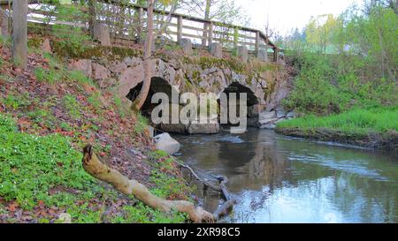 Glimsinjoki, Espoo, Finlandia Foto Stock