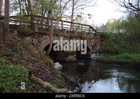 Glimsinjoki, Espoo, Finlandia Foto Stock