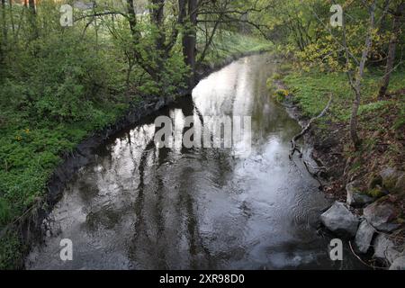 Glimsinjoki, Espoo, Finlandia Foto Stock