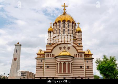 Cattedrale ortodossa di San Giovanni Battista a Fagaras - Romania. Foto Stock