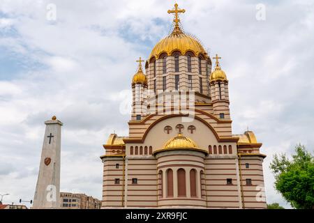 Cattedrale ortodossa di San Giovanni Battista a Fagaras - Romania. Foto Stock