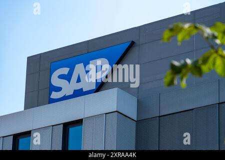 Azienda tedesca di software multinazionale SAP se, sviluppa software aziendale per gestire le operazioni aziendali e le relazioni con i clienti, la pianificazione delle risorse, St. Foto Stock