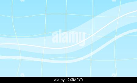 Sfondo astratto del cielo con griglia. Moderno, semplice, con sfondo piatto e carino Illustrazione Vettoriale