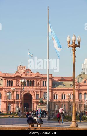 L'edificio Casa Rosada in Plaza de Mayo, Buenos Aires, Argentina. Foto Stock