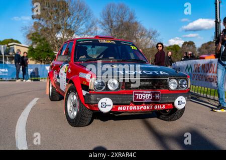 Heyfield, Victoria, Australia. 9 agosto 2024. JAMES LEONCINI & MARK LEONCINI (26) entra nel Porto di sale in vista dell'apertura ufficiale del Middle of Everywhere Gippsland Rally 2024. (Credit Image: © James Forrester/ZUMA Press Wire) SOLO PER USO EDITORIALE! Non per USO commerciale! Foto Stock