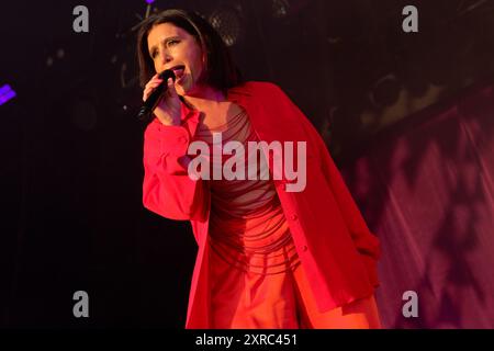 Jessie Ware si esibisce sul palco principale del Wilderness Festival 2024 al Cornbury Park il 4 agosto 2024. Charlbury, Oxfordshire. Credito: Michael Pal Foto Stock