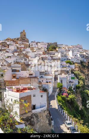 Arcos de la Frontera, Provincia di Siviglia, Andalusia, Spagna. Il villaggio di Arcos de la Frontera. Foto Stock