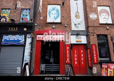 Una vista generale (GV) del Museo dei Beatles a Liverpool, in Gran Bretagna. Immagine scattata il 1 agosto 2024. © Belinda Jiao jiao.bilin@gmail.com 07598931257 https Foto Stock