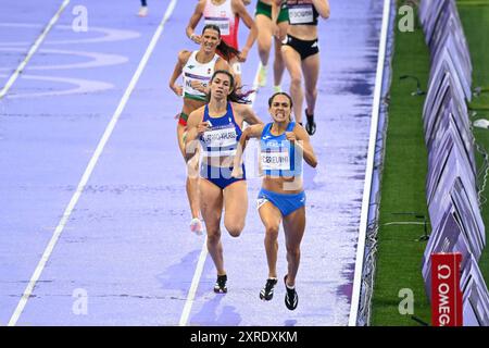 Saint Denis, Francia. 09 agosto 2024. GEREVINI Sveva ( ITA ), atletica leggera, Heptathlon femminile 800m durante i Giochi Olimpici di Parigi 2024 il 9 agosto 2024 allo Stade de France di Saint-Denis vicino Parigi, Francia - foto Federico Pestellini/Panoramic/DPPI Media Credit: DPPI Media/Alamy Live News Foto Stock