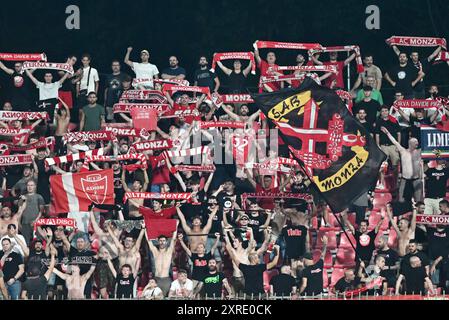 Torino, Italia. 25 maggio 2024. I tifosi dell'AC Monza in Coppa Italia contro Sudtirol all'U-Power Stadium di Monza, Italia - venerdì 9 agosto 2024. Sport - calcio (foto AC Monza/LaPresse di Studio Buzzi) credito: LaPresse/Alamy Live News Foto Stock