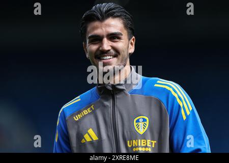 Pascal Struijk di Leeds United durante il match per il Campionato Sky Bet Leeds United vs Portsmouth a Elland Road, Leeds, Regno Unito, 10 agosto 2024 (foto di Mark Cosgrove/News Images) Foto Stock