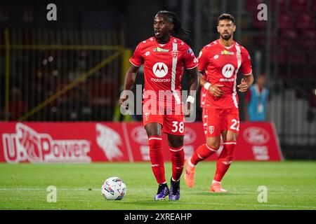 Monza, Italia. 9 agosto 2024. Warren Bondo (AC Monza) durante AC Monza vs FC Sudtirol, partita di Coppa Italia a Monza, Italia, 09 agosto 2024 Credit: Independent Photo Agency/Alamy Live News Foto Stock