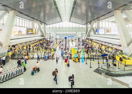 Check-in nell'area del terminal 3 dell'aeroporto internazionale Ninoy Aquino o del NAIA T3 situato a Pasay City Filippine Foto Stock