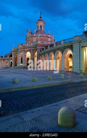 La chiesa di San Antonio, Vista notte. Aranjuez. Provincia di Madrid. Spagna. Foto Stock