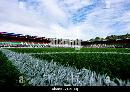 Nijmegen, Paesi Bassi. 10 agosto 2024. NIJMEGEN, 10-08-2024, GoffertStadium, football, Dutch eredivisie, stagione 2024/2025, durante la partita NEC - FC Twente, panoramica stadio crediti: Pro Shots/Alamy Live News Foto Stock