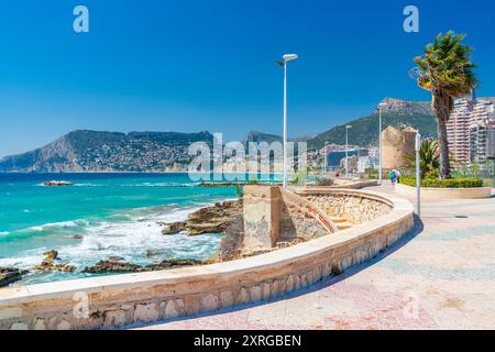 Playa del Cantal Roig, Calp, Comunidad Valenciana, distretto di Alicante, Costa Blanca, Spagna Foto Stock