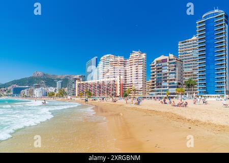 Playa del Cantal Roig, Calp, Comunidad Valenciana, distretto di Alicante, Costa Blanca, Spagna Foto Stock