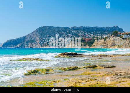 Playa del Arenal-Bol, Calp, Comunidad Valenciana, distretto di Alicante, Costa Blanca, Spagna Foto Stock