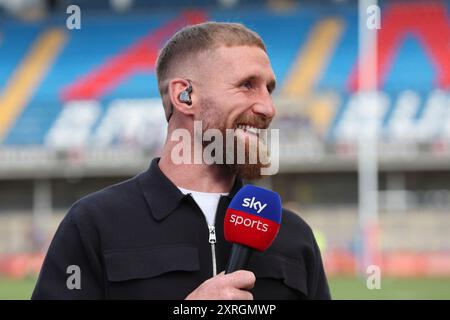 Leeds, Regno Unito. 10 agosto 2024. AMT Headingley Rugby Stadium, Leeds, West Yorkshire, 10 agosto 2024. Betfred Super League Leeds Rhinos contro Wigan Warriors Sam Tomkins di Sky Sports crediti: Touchlinepics/Alamy Live News Foto Stock