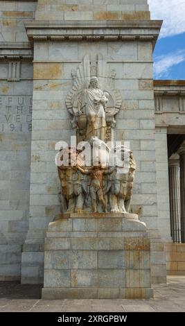 Particolare del memoriale di guerra del Santuario della memoria a Melbourne, Victoria, Australia Foto Stock