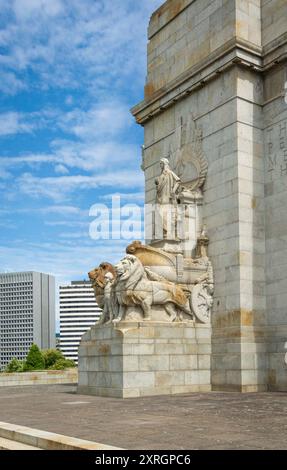 Particolare del memoriale di guerra del Santuario della memoria a Melbourne, Victoria, Australia Foto Stock