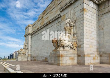 Particolare del memoriale di guerra del Santuario della memoria a Melbourne, Victoria, Australia Foto Stock