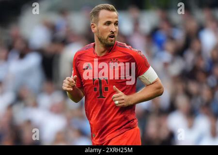 Harry Kane del Bayern Monaco durante l'amichevole di pre-stagione allo stadio Tottenham Hotspur di Londra. Data foto: Sabato 10 agosto 2024. Foto Stock