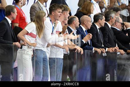 Parigi, Francia. 10 agosto 2024. Prince Gabriel la staffetta maschile 4x400 m finale, alla competizione di atletica ai Giochi Olimpici di Parigi 2024, sabato 10 agosto 2024 a Parigi, Francia. I Giochi della XXXIII Olimpiade si svolgono a Parigi dal 26 luglio all'11 agosto. La delegazione belga conta 165 atleti in 21 sport. BELGA PHOTO JASPER JACOBS credito: Belga News Agency/Alamy Live News Foto Stock