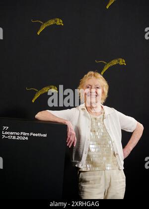 Locarno / Svizzera, 10 agosto 2024. L'attrice K Callan ha visto al Photocall Locarno Film Festival. Crediti: Walter Gilgen crediti: Walter Gilgen/Alamy Live News Foto Stock