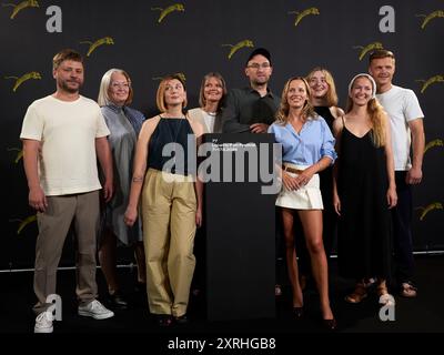 Locarno / Svizzera, 10 agosto 2024. Cast e troupe del film "Seses". Crediti: Walter Gilgen crediti: Walter Gilgen/Alamy Live News Foto Stock