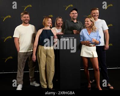 Locarno / Svizzera, 10 agosto 2024. Cast e troupe del film "Seses". Crediti: Walter Gilgen crediti: Walter Gilgen/Alamy Live News Foto Stock