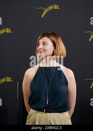 Locarno / Svizzera, 10 agosto 2024. L'attrice Agnė Kaktaitė ha visto alla photocall Locarno Film Festival. Crediti: Walter Gilgen crediti: Walter Gilgen/Alamy Live News Foto Stock