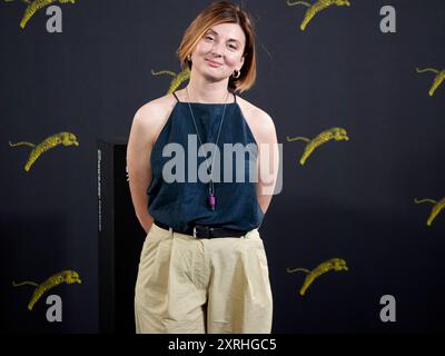 Locarno / Svizzera, 10 agosto 2024. L'attrice Agnė Kaktaitė ha visto alla photocall Locarno Film Festival. Crediti: Walter Gilgen crediti: Walter Gilgen/Alamy Live News Foto Stock