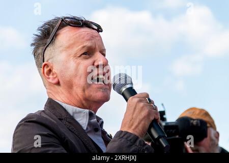 Paisley Watermill Anti Racism Rally 9 agosto 2024 Foto Stock