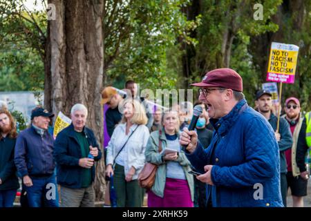 Paisley Watermill Anti Racism Rally 9 agosto 2024 Foto Stock